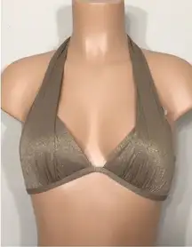 Kenneth Cole gold lame’ push up bikini top. 36 B/C. NWT