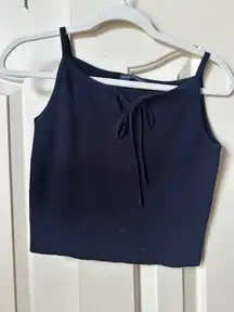 Brandy Melville Navy Knit Cropped Tank