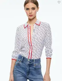 A+O X LELE PONS LOVE WILLA SILK BLOUSE SMALL