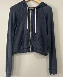 Abercrombie & Fitch Blue Zip Up Hoodie Soft Lightweight Medium Womens Normcore