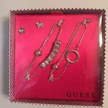 Guess New  3 pc set 2 Bracelets, 1 dainty earrings