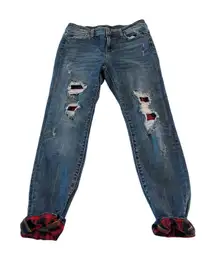 Judy Blue Skinny Jeans with Buffalo Plaid Size‎ 9 /29