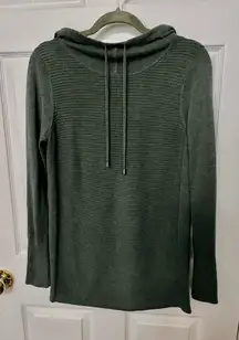 Artisan Ny Teal Knit Hooded Sweater
