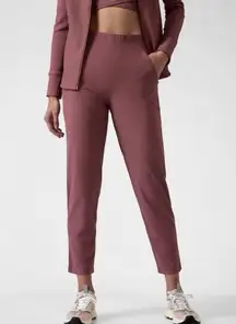 Athleta  Brooklyn Ankle Pant Tawny Rose Sz 10 Pull On Comfortable Professional