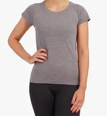 Spanx Lamn Seamless Short Sleeve Tee Heather Charcoal Gray Women's Large