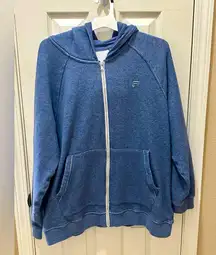 FABLETICS zip up hoodie jacket size XXL blue