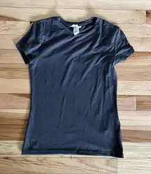 h&m dark grey full length tee