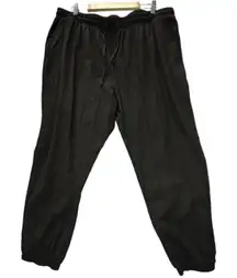 Terra & Sky Black Relaxed Fit Soft Jogger Size 1X or 16-18