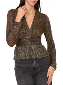 NEW Parker Womens Metallic Lurex Top Size Large