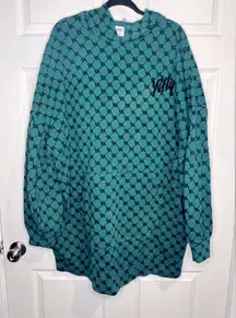 YITTY Oversized Hoodie Sweatshirt/dress - Green/black - Size XXL/1X
