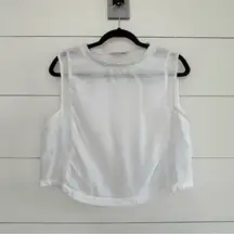 Rebecca Minkoff White Mesh Airy Tank