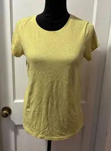 Rachel Zoe Heathered Yellow Short Sleeve Top in S