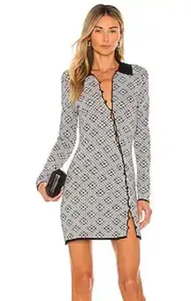 REVOLVE HANSEN + GRETEL Brydie Dress in Floral Jacquard, mini dress, size XS