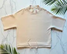 VARLEY Alden Short Sleeve Sweatshirt – Cream / Doublesoft Fabric – Size M