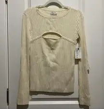 NWT - FRAME shirt overlap ribbed sweater