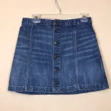 Abercrombie & Fitch Women’s Button-Up Denim Jean Mini Skirt