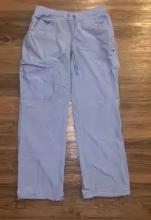 Ceil blue straight leg scrub pants for women