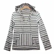 Roxy Baja Beach Canvas Poncho Striped Tequila Hoodie Women’s Size XS