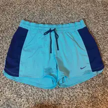 Nike Running‎ Shorts Athletic Gym Training Fitness Blue Drawstring Size M