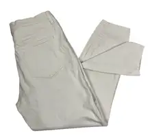 J.Crew Jeans Women's White Sz 31 High Rise Skinny Slim‎ Fit Cropped Denim EUC