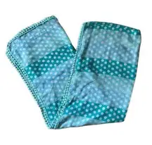 Talbots Striped Polkadot Crochet Trim Lightweight Spring Fashion Scarf NWT