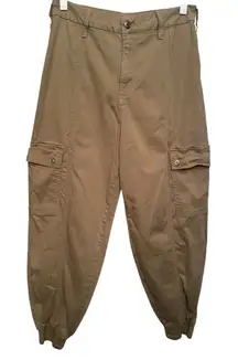Good American Tan Cotton Jogger Pants