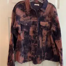 Oddi/women’s NWT Purple washed Shacket Size S