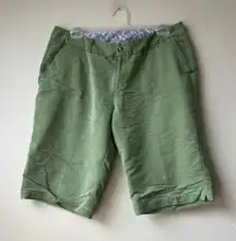 Horny Toad Women's Size 8 Green Bermuda Summer Rayon‎ Blend Shorts