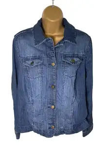 Croft & Barrow Stretch Denim Trucker Jacket Medium Wash S