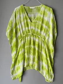 Michael Kors Cover-Up sz S/M Green & White Tie‎ Dye