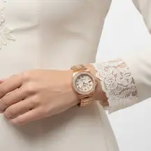 NWT Authentic Invicta Angel Crystal White Mother of Pearl Dial Women's Watch