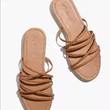 Madewell The Kathryn Espadrille Slide Sandal in Leather NWT