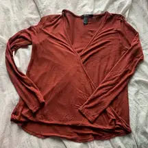 burnt orange surplice top