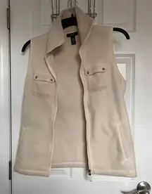 Chaps Off-White Fleece Vest