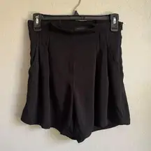 Dance & Marvel Black Paper Bag Pull On Shorts Womens S Business Casual