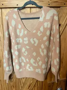 Pink Cheetah Sweater