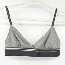 Marine‎ Layer Womens Soft Lounge Rose Striped Bralette Bra Size XS Heather Gray