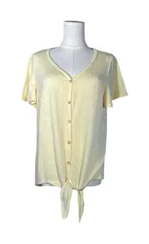 French Laundry Light Yellow and White Rayon Blend