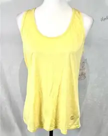 yellow lemon merengue active racerback tank size medium NWT