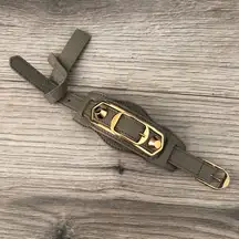 Balenciaga Ligne Classic Me Gris Taupe Grey with Gold Bracelet City Leather