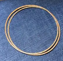Set of 2 rose gold bangles 
