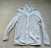 Michael Stars Anthro Beige Full Zip Cardigan Anorak Sweater - Size M/L - VGUC