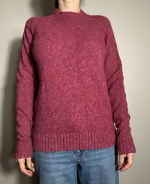 Peter Millar Extra Fine Merino Wool Blend Red Crewneck Sweater Size Large