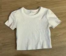 Aritzia Babaton Crop Top White