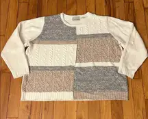 Alfred Dunner Eskimo Kiss Colorblock Sweater