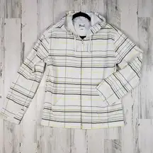 Powder Room Lightweight Full Zip Hooded Windbreaker Jacket Women's Size Medium