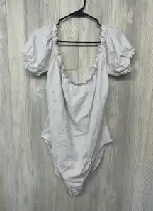 One Piece Puff Sleeve Swimsuit