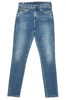 Citizens of Humanity Rocket High-Rise Jeans Size 26" Pearl Hems Stretch USA COH