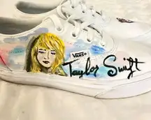 Vans White Custom Taylor Swift Women's Sneakers sz 7