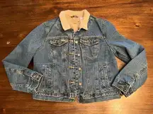 C.E. Schmidt Workwear Jacket womens large Blue Denim Insulated Coat